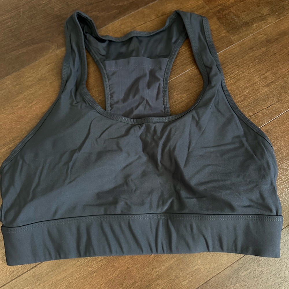 Fabletics Black Racerback Sports Bra Moisture-Wicking